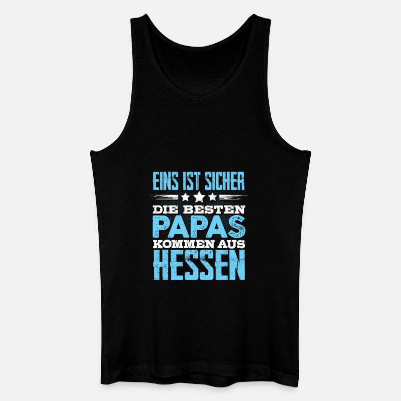 HESSEN - papa - Männer Bio Tank Top - Schwarz
