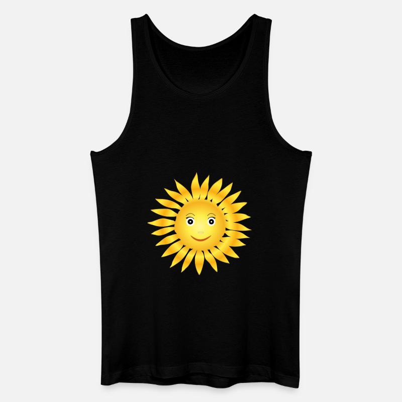 Sonne - Männer Bio Tank Top - Schwarz