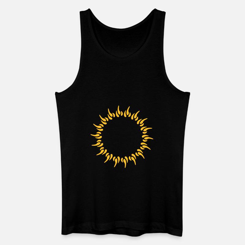 Sonne, Sommer, Frühling - Männer Bio Tank Top - Schwarz