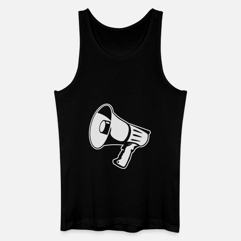 Megafon - Männer Bio Tank Top - Schwarz