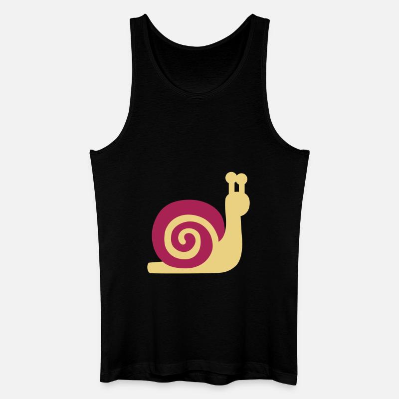 Schnecke - Männer Bio Tank Top - Schwarz