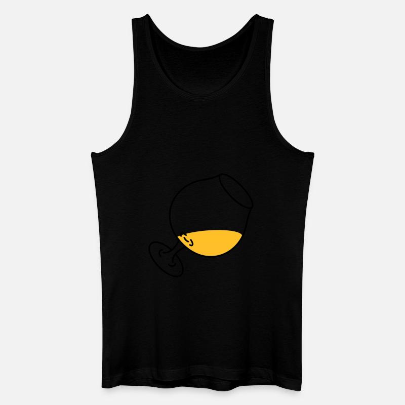 Cognacglas - Männer Bio Tank Top - Schwarz
