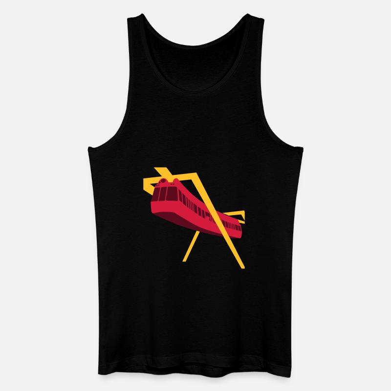 Aerobus Mannheim BUGA 1975 - Männer Bio Tank Top - Schwarz