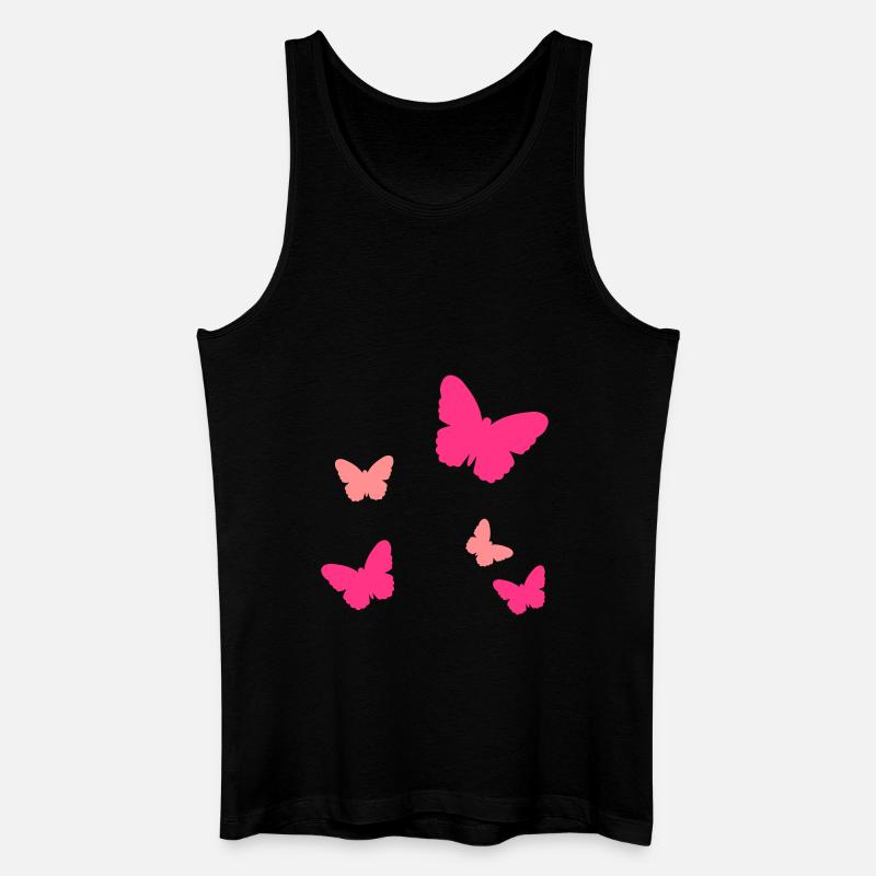 Schmetterlinge - Männer Bio Tank Top - Schwarz