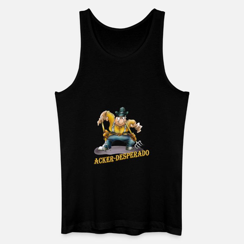 Acker-Desperado - Männer Bio Tank Top - Schwarz
