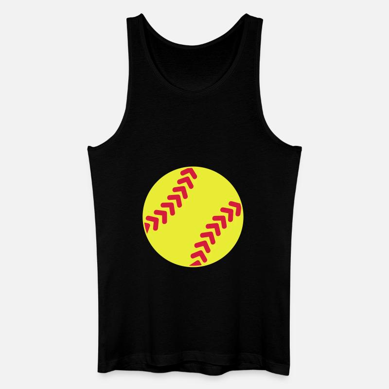 Softball - Männer Bio Tank Top - Schwarz