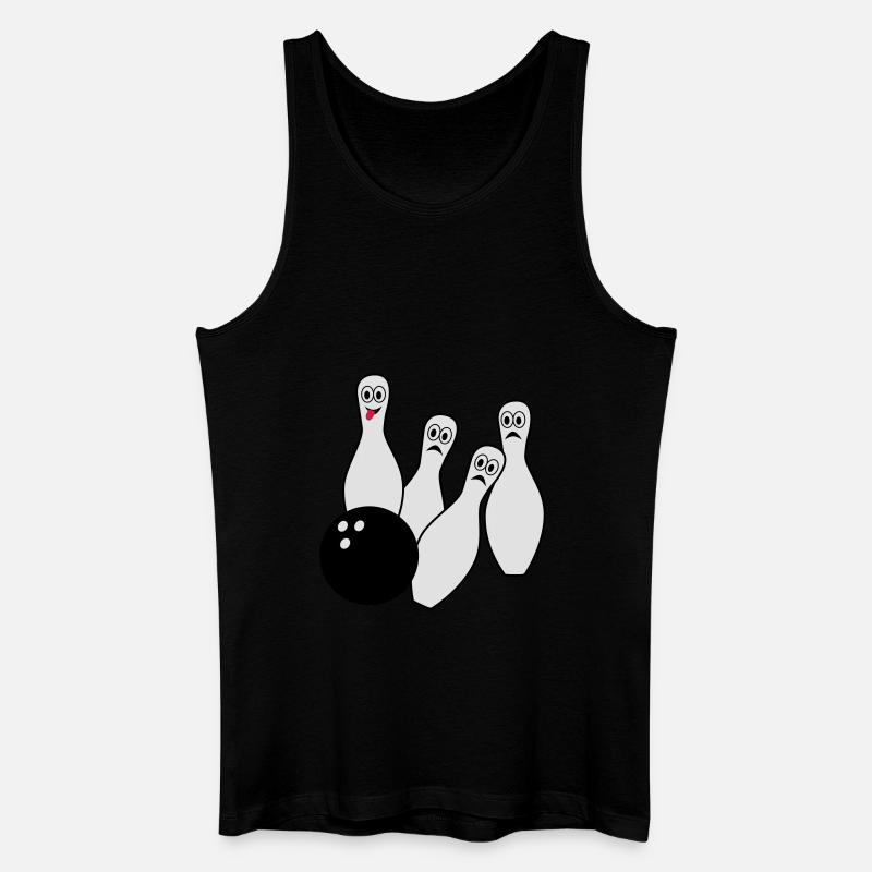 Bowling, Kegeln - Männer Bio Tank Top - Schwarz