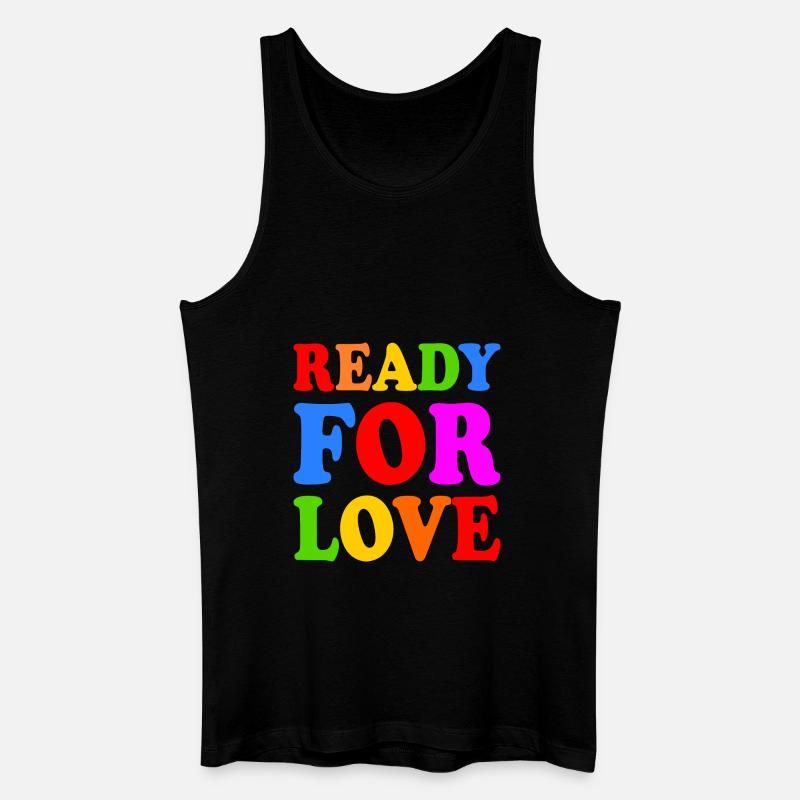 Ready for love - Männer Bio Tank Top - Schwarz