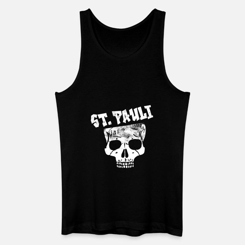 ST. PAULI - Männer Bio Tank Top - Schwarz