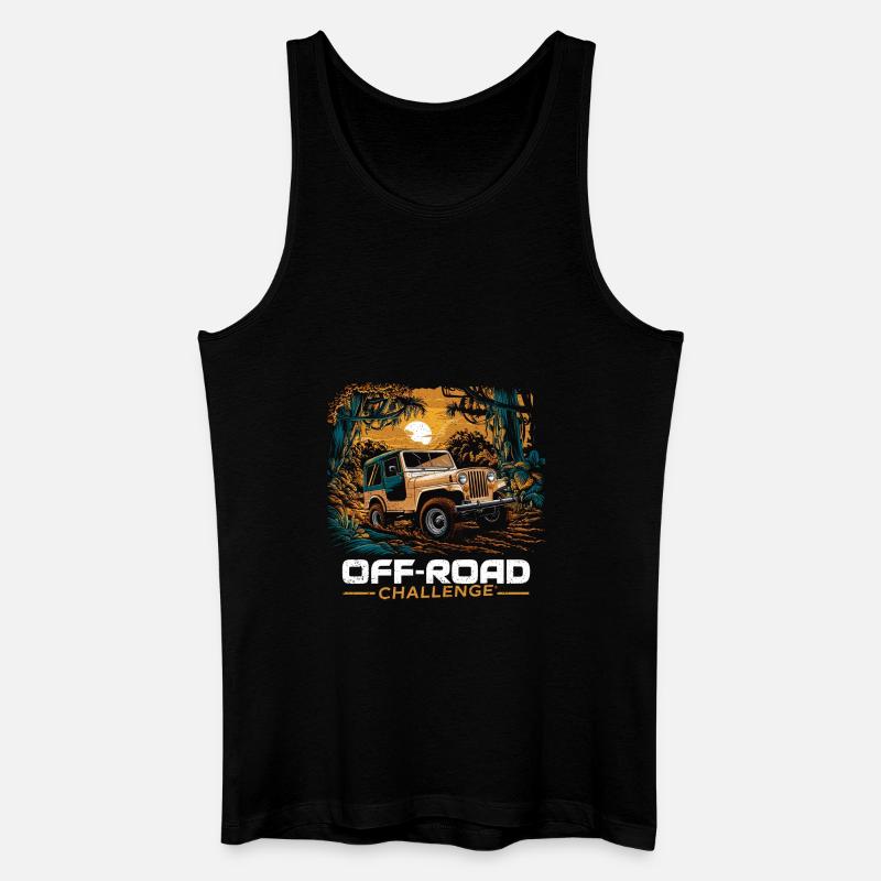 Offroad - 4x4 - All Terrain - Männer Bio Tank Top - Schwarz