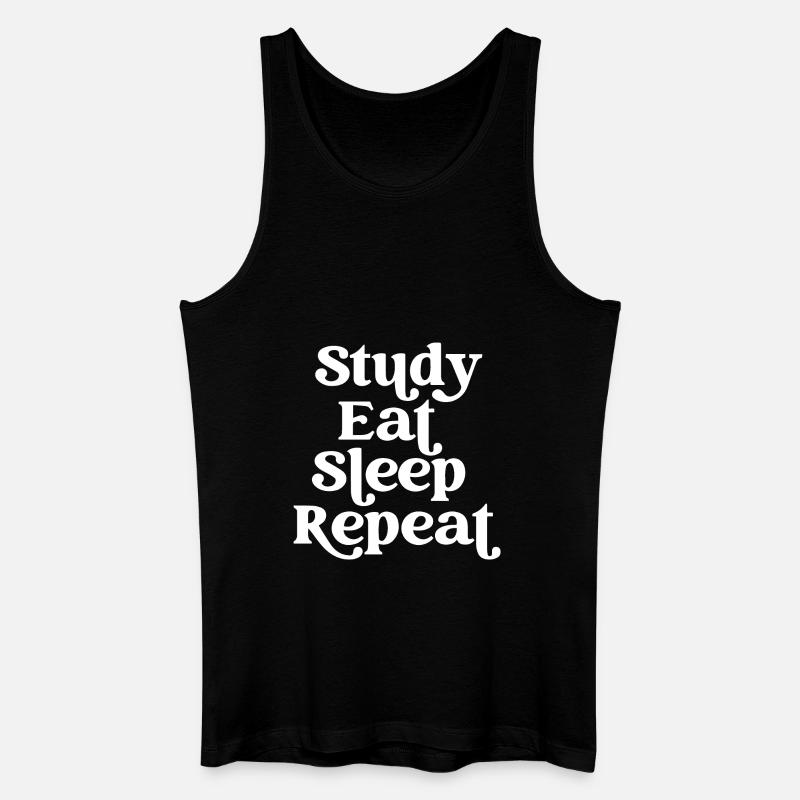 Study Eat Sleep Repeat - Men’s Organic Tank Top - black