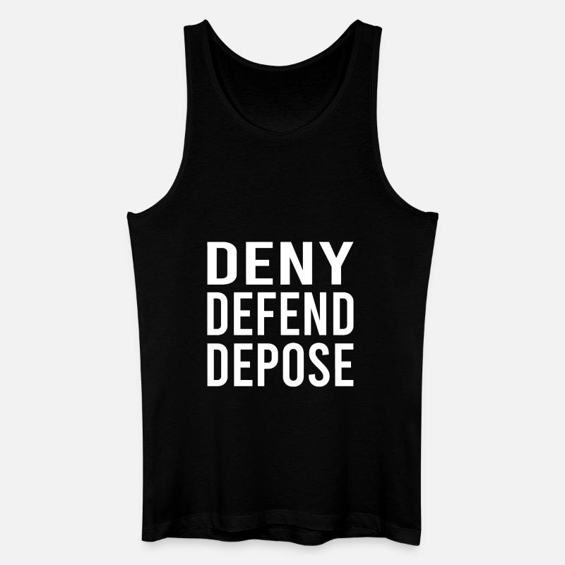 Verweigern Verteidigen Ablegen - Männer Bio Tank Top - Schwarz