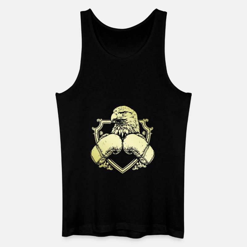 Adler Boxer - Männer Bio Tank Top - Schwarz
