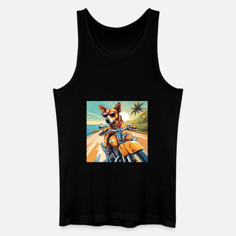 Dog - Männer Bio Tank Top - Schwarz