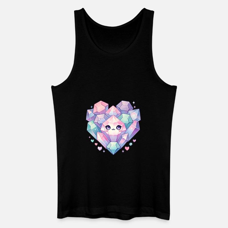 Kristalle - Männer Bio Tank Top - Schwarz
