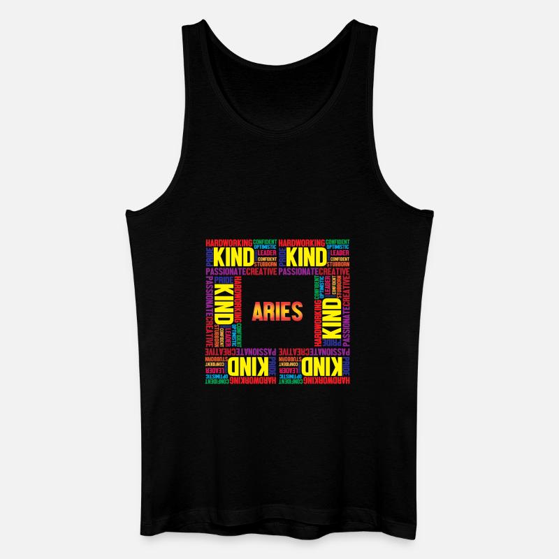 Sternzeichen Widder - Männer Bio Tank Top - Schwarz