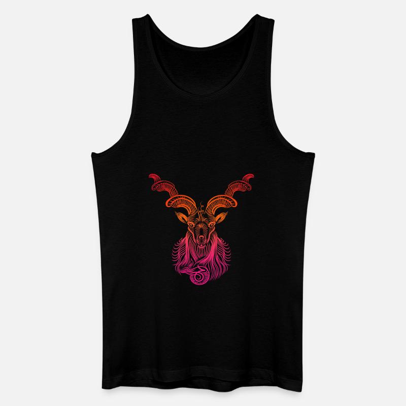 steinbock Zeichenfläche 1 - Männer Bio Tank Top - Schwarz