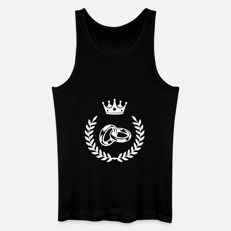 eheringe krone - Männer Bio Tank Top - Schwarz