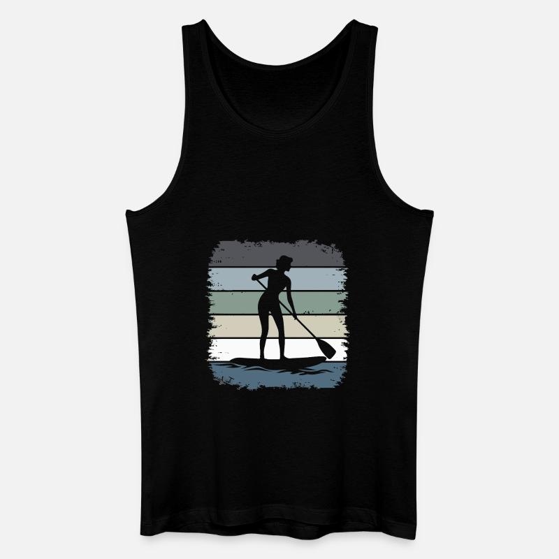Stand Up Paddling - Männer Bio Tank Top - Schwarz