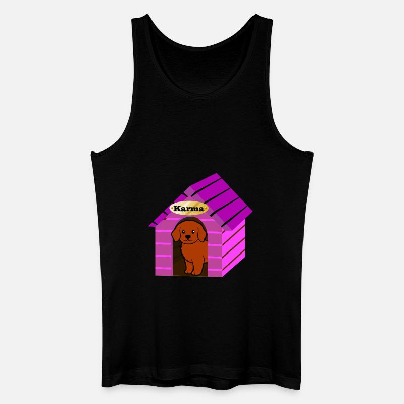 Karma is' ne... - Männer Bio Tank Top - Schwarz
