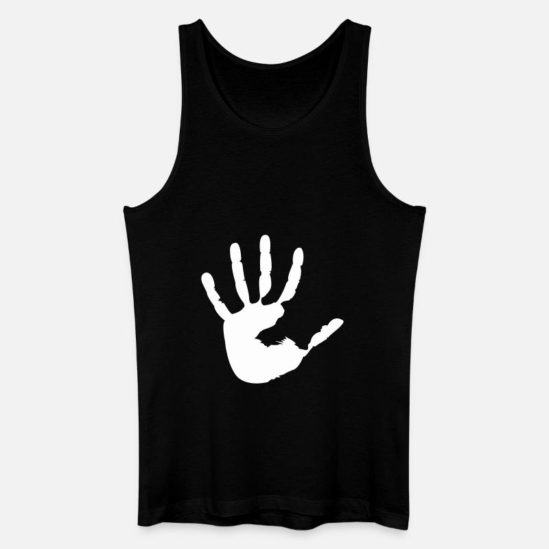 hand - Männer Bio Tank Top - Schwarz