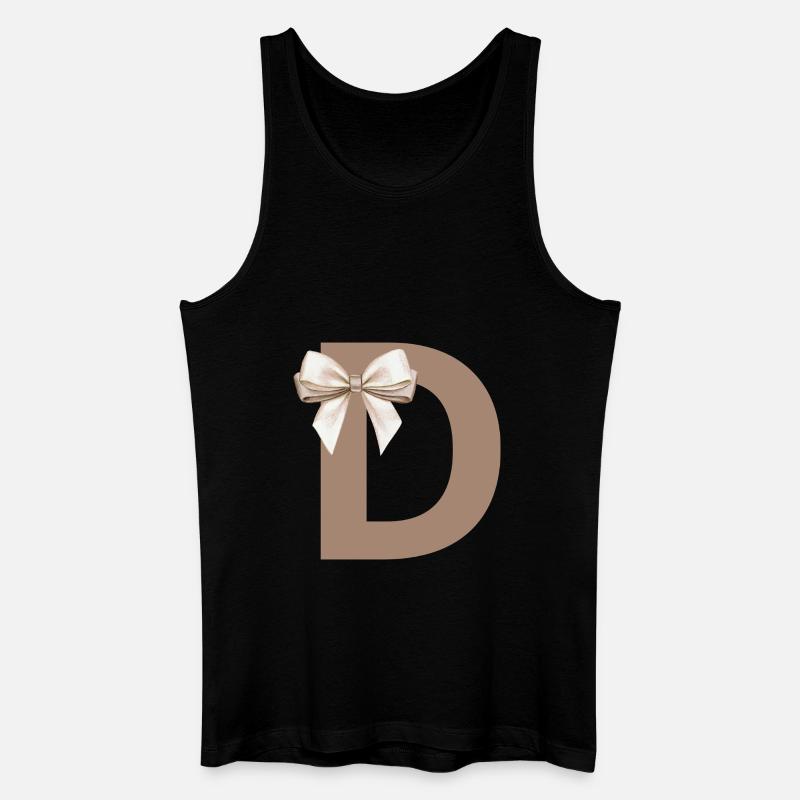 Buchstabe D Knoten - Männer Bio Tank Top - Schwarz