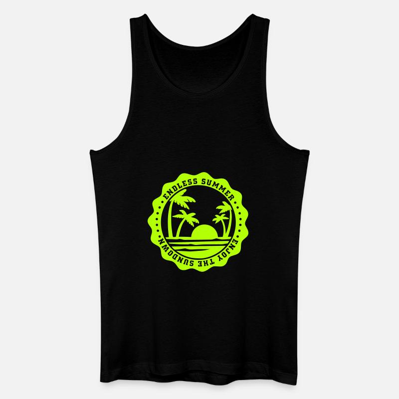 endless summer - Männer Bio Tank Top - Schwarz