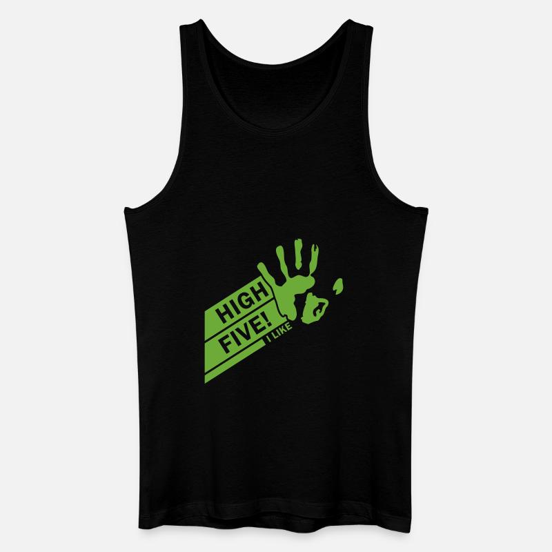 High Five einfarbig - Männer Bio Tank Top - Schwarz