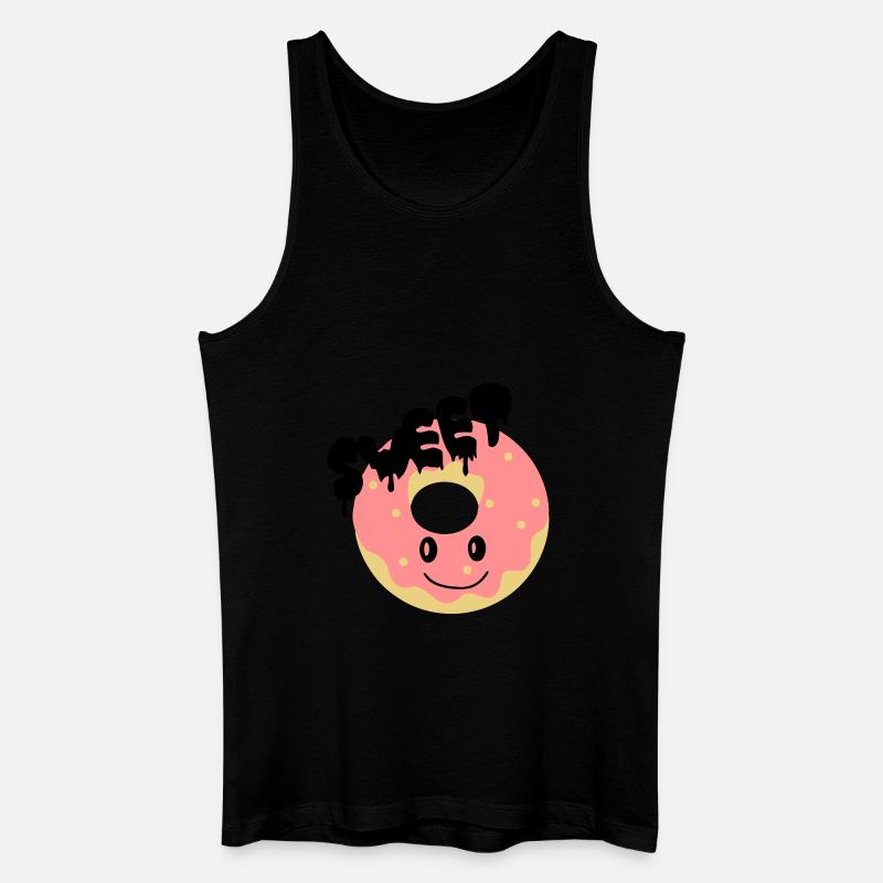 sweet donut - Männer Bio Tank Top - Schwarz
