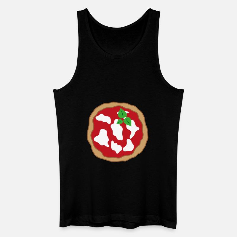Pizza - Männer Bio Tank Top - Schwarz