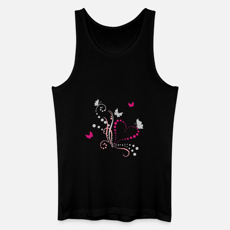 Schmetterlinge - Männer Bio Tank Top - Schwarz