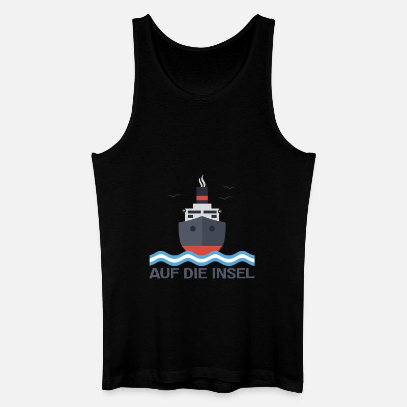 Auf die Insel - Männer Bio Tank Top - Schwarz