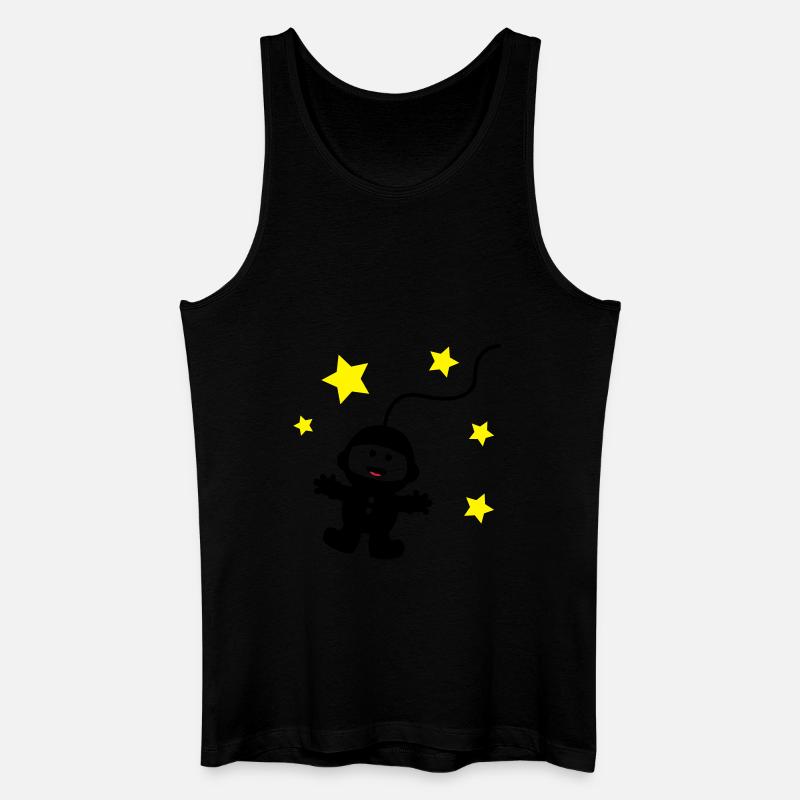 astronaut2 - Männer Bio Tank Top - Schwarz