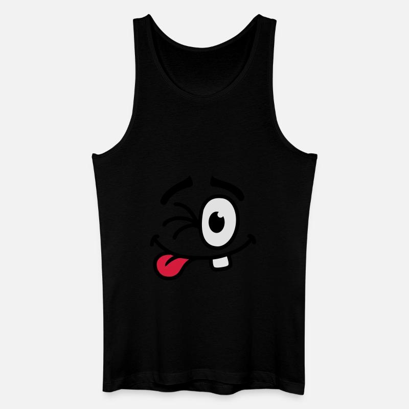 Cool Smiley Face - Débardeur bio Homme - noir