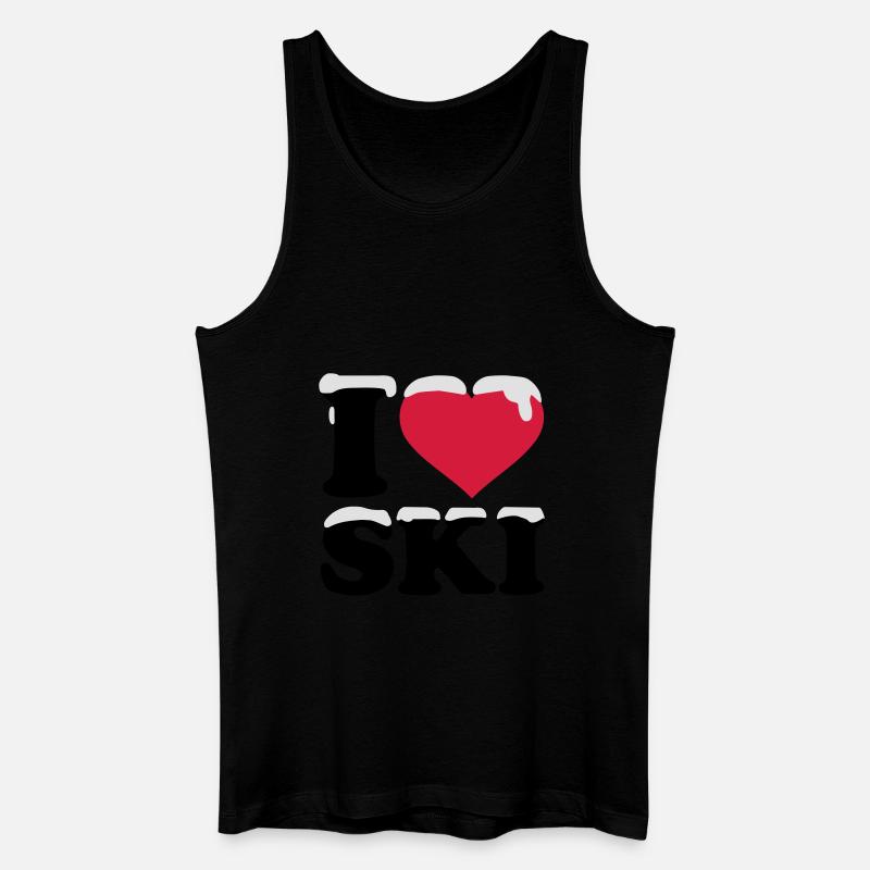 Ski - Männer Bio Tank Top - Schwarz
