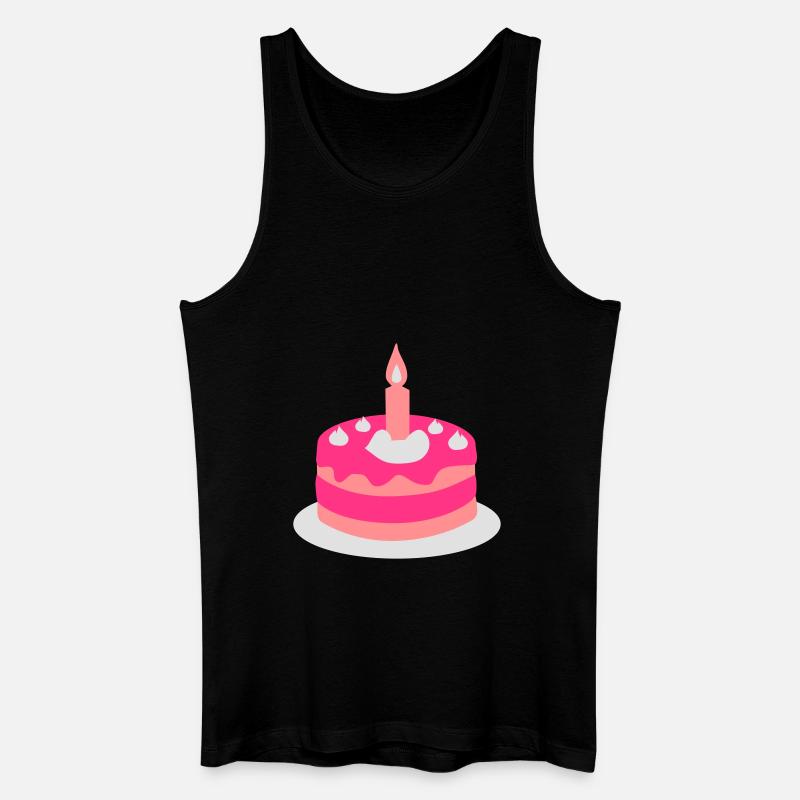 Kuchen - Männer Bio Tank Top - Schwarz