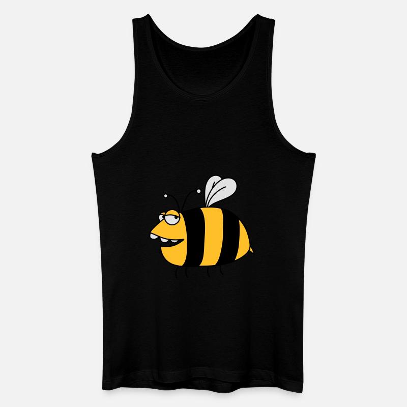 Lustige Dicke Biene - Männer Bio Tank Top - Schwarz