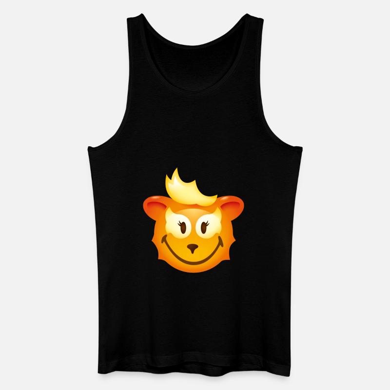 Smiley Fox - Økologisk tanktop til mænd - sort