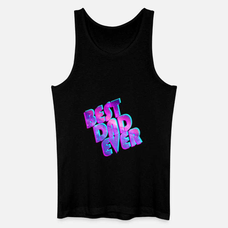 Best Dad Ever space - Männer Bio Tank Top - Schwarz