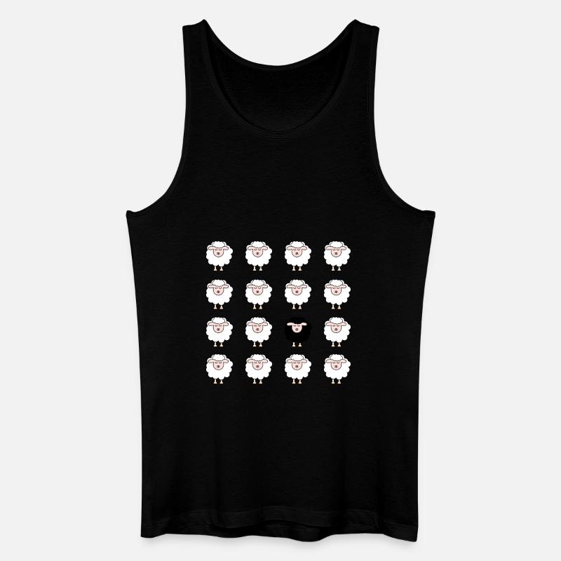 Schaf - Männer Bio Tank Top - Schwarz