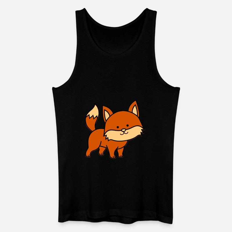 fuchs - Männer Bio Tank Top - Schwarz