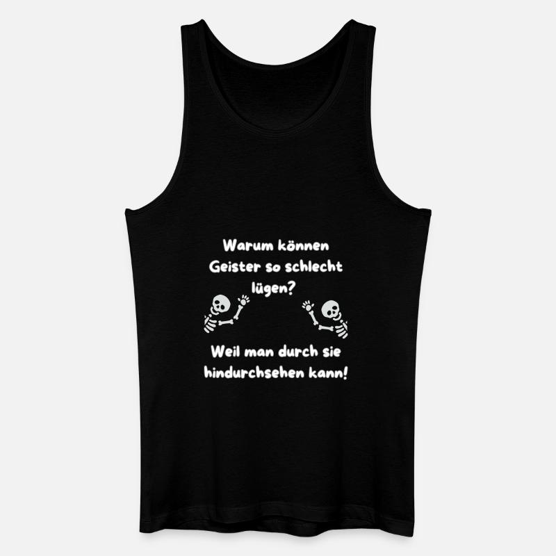 "Flachwitz Parade Gespenster" - Männer Bio Tank Top - Schwarz
