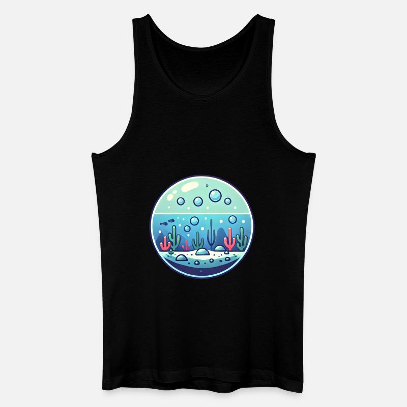 Wasserblase - Männer Bio Tank Top - Schwarz