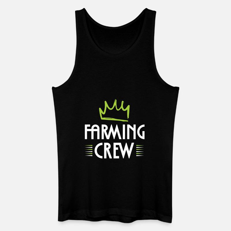 Farming Crew - Männer Bio Tank Top - Schwarz