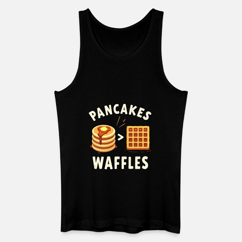Pfannkuchen über Waffeln - Männer Bio Tank Top - Schwarz