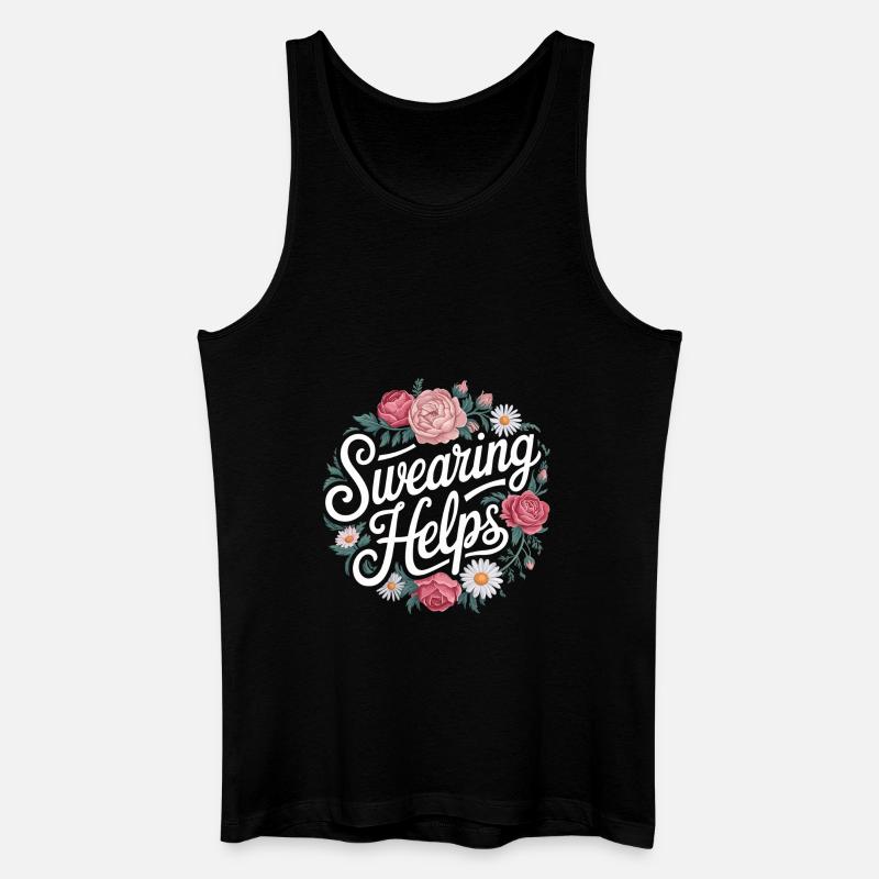 Swearing Helps 8 - Männer Bio Tank Top - Schwarz