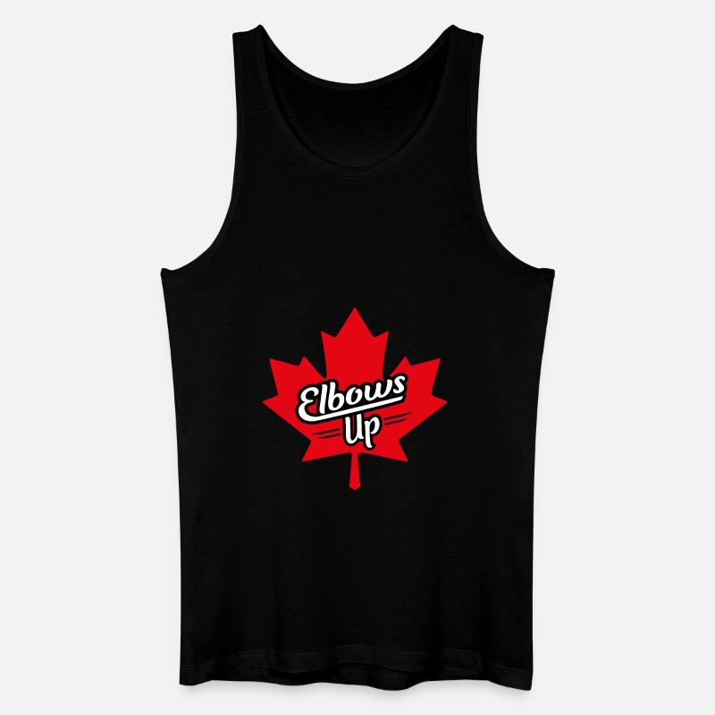 Elbows up Canada - Männer Bio Tank Top - Schwarz