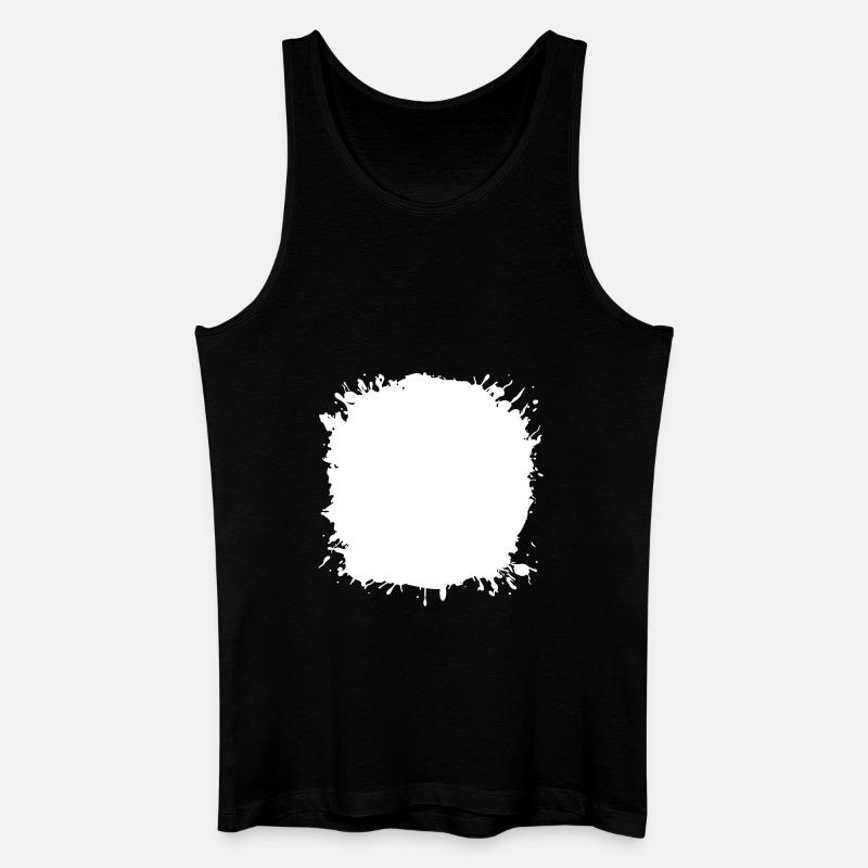 splatter klecks - Männer Bio Tank Top - Schwarz