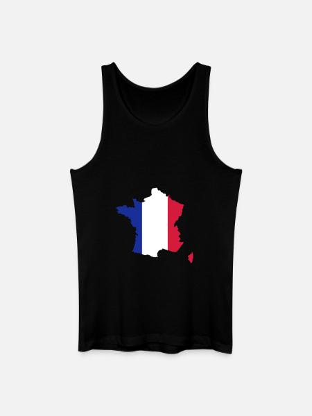 France - Männer Bio Tank Top - Schwarz