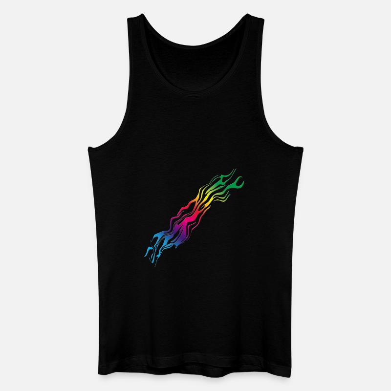 Regenbogen / Rainbow - Männer Bio Tank Top - Schwarz